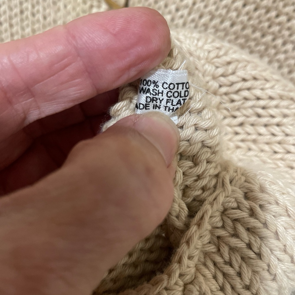 Rico Vintage 80’s-90’s Beige Brown Stitching Knit Button-Up Vest Cottagecore S - Picture 8 of 8